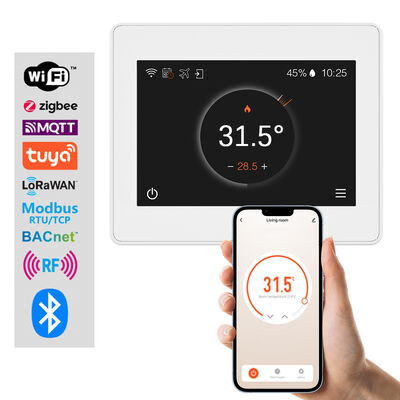 Bom preço. Termostato HVAC inteligente de protocolo múltipla WiFi/Zigbee/Tuya, controle remoto do aplicativo/touchscreen, sistema de 2/4 tubos compatível on-line