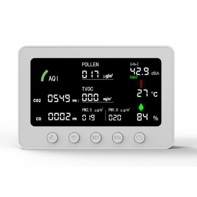 Bom preço. Controlador Inteligente IoT com Suporte para Purificador de Ar RS485/Exportação de Dados do Aplicativo Tuya Detector de CO2 PM Ruído TH Dióxido de Carbono Detector de Qualidade do Ar para Casa on-line