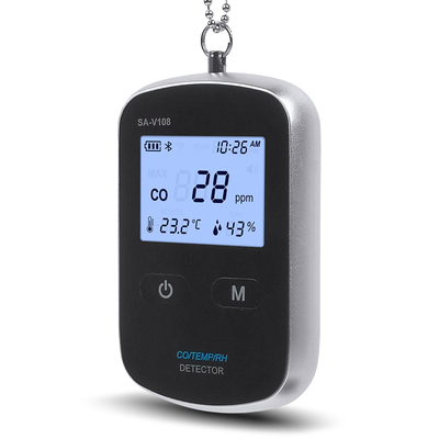 Detector de alarme de monóxido de carbono portátil inteligente de 200 ppm de CO