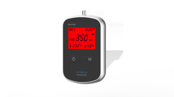 Alarme de monóxido de carbono portátil e sem fio, detector de CO 110g