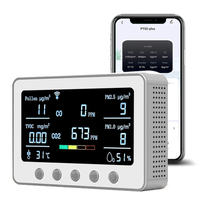 Aplicativo controlado Smart Air Quality Monitor Monoxido de Carbono Multi Sensor Industrial Indoor