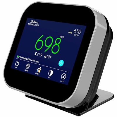 qualidade Monitor de qualidade do ar de CO2 comercial Wifi Realtime Tracking Touchscreen fábrica