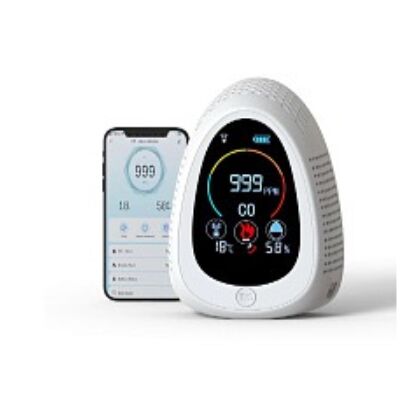 Bom preço. Detector de Monóxido de Carbono WiFi Inteligente GZAIR PT03 - Monitor 4 em 1 de CO/Fumaça/Temperatura/Umidade com APP Tuya, Certificado UL217/UL2034 para Uso Doméstico/Industrial on-line
