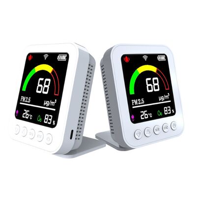 Bom preço. Teste de qualidade do ar - PM2.5/PM10/formaldeído/TVOC/monitor de umidade temporária, luz LCD recarregável para casa/carro/viagem on-line