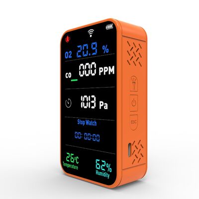 Bom preço. Recarregável 7 em 1 WiFi Multi Gas Monitor O2 CO com Sensor Electroquímico on-line