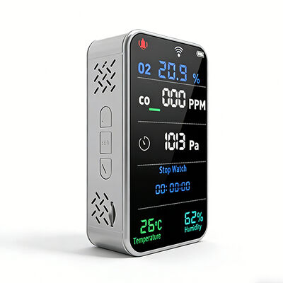 Bom preço. Detector de gás industrial 7 em 1 Monitor sem fio de O2 e CO 3000mAh Bateria Alertas de nuvem Wi-Fi App SD Logging ATEX à prova de explosão on-line