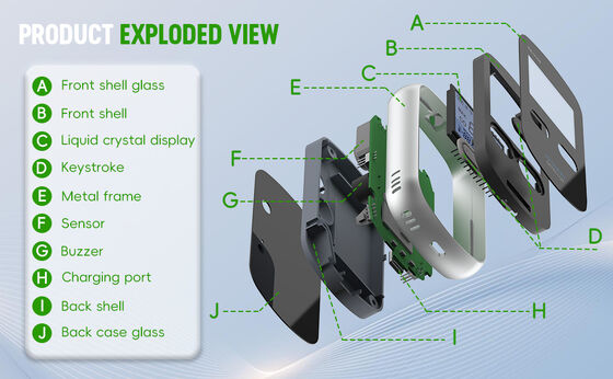 Monitor de Gás CO Doméstico Profissional - Detector Digital de Vazamento de Monóxido de Carbono com Alarme Visual/Sonoro - Proteja Sua Família de Assassinos Silenciosos