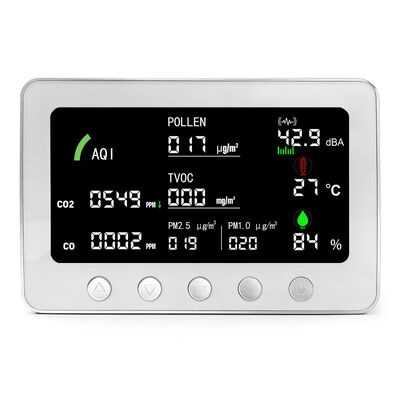 Bom preço. Monitor de Qualidade do Ar Interior para Casa: Detector Inteligente de Pólen e PM2.5, Sensor de TVOC/CO2 para Alívio de Alergias, Compatível com o App Smart Life on-line